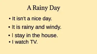 A Rainy Day | Simple Sentences of A Rainy Day | How to write a simple sentence of rainy day ?