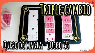 Triple cambio (guerra cartomágica) - Truco revelado 35 | Curso de magia con cartas | Aprende magia