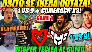 😲Osito se juega épico dotaza 1 vs 9!! analizan HEROIC vs MOUZ Bo1 BLAST Slam VI😲Wisper, Tailung