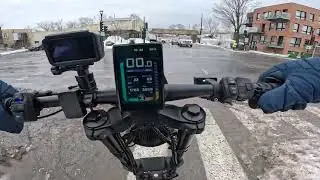 Winter Ride To Parc Frederic Bach And Riding Back Home & Teewing MARS XTR 10000W Electric Scooter 4K