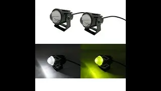 2 Faros Redondos Tipo Granada 6 Led Blanco-Ambar Fijo 12-24v SKU: FA110A