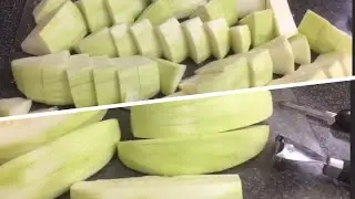 How to Cut #Kumra with Knife/Peeling, #Cutting, and Slicing Vegetable/Easy way to #Cut #Vegetable