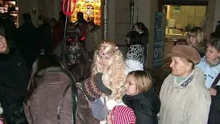 St Nicholas Day (Mikulas) in Prague - Children meet St Nicholas, Angel and Devil in Old Town Square