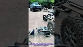 Homemade Car: Axle Reciprocates to Hit Tire Repeatedly