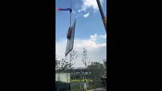 This electric glass vacuum hoist lifter for loading 750kg, with flip and rotation functions. #lifter