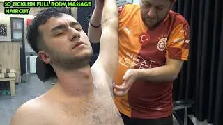 IMPOSSIBLE TO RESIST 💈 SO TICKLE & TINGLES ⚡ HAIRCUT - CRACKS + ASMR Head,Chest,Belly & Body Massage