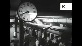 1950s UK Escalator, Train Station, Industry