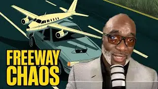 Florida plane crash lands on  car driving  on freeway!
