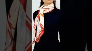 Como usar um len&ccedil;o 125x125 cm com eleg&acirc;ncia | Tutorial r&aacute;pido
