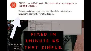 GLFW error 65542: WGL driver does not support openGL - SAMSON HAKS