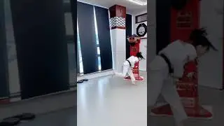Korean👊Taekwondo beauty kicking the😱😶punching machine #👑King Martial arts