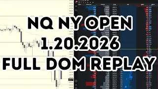 Jan 20, 2026 -- NQ Futures DOM Replay | First 30 mins of RTH (Order Flow Study)