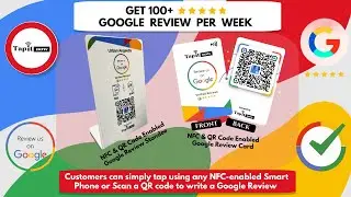 Skyrocket Google Reviews & Ratings, using Tap It Now Standee & Card