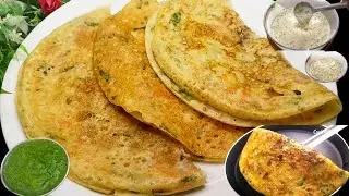 पराठे कचौड़ी या इडली डोसा सब भूल जाओगे बस पानी घोलो और 5 मिनट में टेस्टी नाश्ता बनालो ! Quick Dosa 