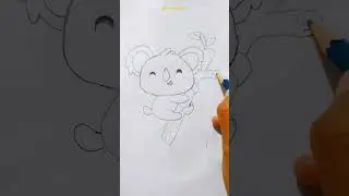 Koala 🐨 cute cartoon drawing 🎨🖌️🖍️#shorts #short #youtubeshorts