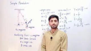 simple pendulum , time period of simple pendulum , physics class 11 chapter 7 oscillations in urdu