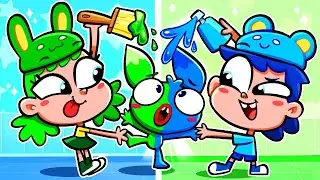 Brother And Sister Song | Green and Blue Challenge | Kids Songs And Nursery Rhymes