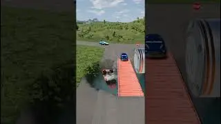 Mc Queen car vs Bollard & Water Pit  #beamngdrive #beamng