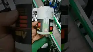 Food can tin positioning labeling machine automatic labeling line testing video