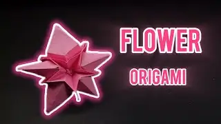 Step-by-step tutorial for making a 3D paper flower | How to make an easy origami flower
