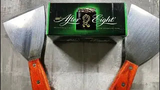 Mint Chocolate Ice Cream Rolls - ASMR - After Eight Rolling Ice Creams
