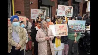 Justice for Lakhimpur Victim farmers, Protest outside Indian Consulate in Birmingham | WNTV | WNTVUK