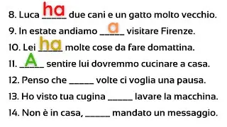 Italian grammar review before an exam | Guided exercises | Level A2/B1 | Learn italian free lessons