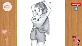 Cute & Beautiful Girl Pencil Sketch | Drawing easy | Girl drawing #viral #trending #art #foryou