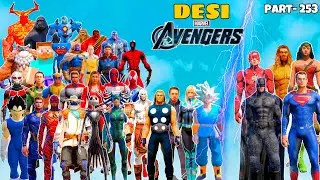 DESI Avengers and Goku Entered JUSTICE LEAGUE Dimension with Kratos in GTA 5 | GTA V #253