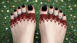 Beautiful Traditional Alta Design for Feet | Bridal & Festive Foot Art#alta#design