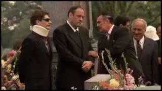 The Sopranos Episode 4 AJ Stares at Tony at Jackie Aprile Funeral