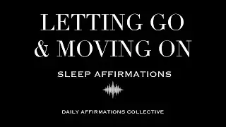 Letting Go & Moving On Sleep  Affirmations | Black Screen Rain, Thunder & Crackling Fire Sounds