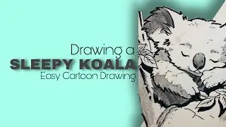 Sleepy Koala | Easy Cartoon Drawing