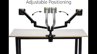 Premium Dual Monitor Stand   Lift Engine Arm Mount, Aluminum