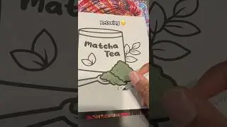 Matcha 🍵 #relaxing #arttherapy #ohuhumarkers #ohuhu #coloringbook