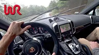 Porsche Cayenne Platinum Edition 2017 года (влажные условия) — тест-драйв от первого лица (бинаур...
