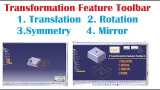 Translation, Rotation, Symmetry, Mirror I Transformation Features Toolbar I CATIA V5 Tutorial - 38