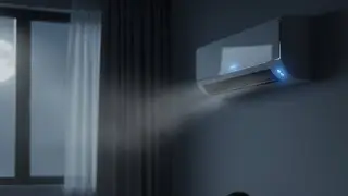 10 Hours of Soothing Air Conditioner White Noise | Consistent Cooling Ambience (Black Screen)