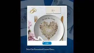 Boho Chic Personalized Ceramic Plates - Mix and Match for Bridal Showers & Mother's Day Personali...