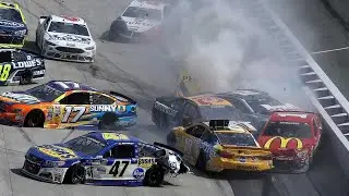 NASCAR's Wildest Restart Crashes