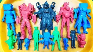 MEMBERSIHKAN MAINAN SKIBIDI TOILET, Skibidi toys, SpeakerMan, CameraMan, ClockMan, TVman, TVwoman