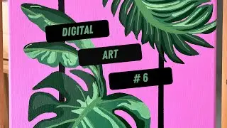 Tropical plants come to life on canvas 🌴✨ #shorts #art