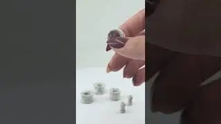 Double-Flared Howlite Stone Eyelet Tunnels
