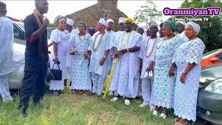 Oba Isoro O. O. Odeyele Arrival at the Investiture Party of Yeye Oba Eredumi of Ife.