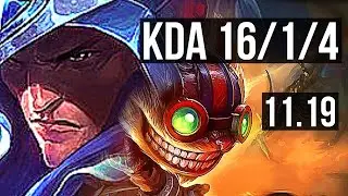 TALON & Zyra vs ZIGGS & Pyke (ADC) | 16/1/4, Legendary, 700+ games | EUW Master | v11.19