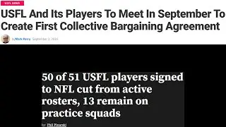 USFL To Meet For Leagues First CBA And Which USFL Players Are On NFL Rosters Or Practice Squads