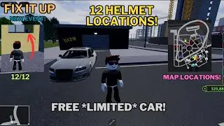 ALL 12 Helmet Event Locations in Fix it Up Roblox (Limited Car)