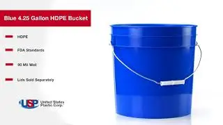 Blue 4.25 Gallon HDPE Bucket | U.S. Plastic Corporation&reg;
