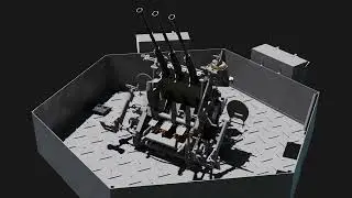 Type 96 25mm AA gun Test Animation