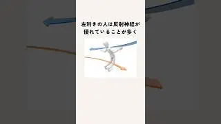 左利きのメリットの雑学short ver　#雑学  #左利き  #shorts